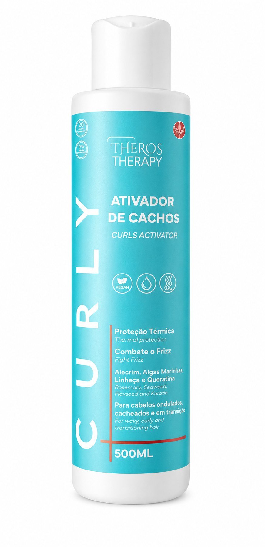 Ativador de Cachos Theros Therapy, frasco individual 500ml