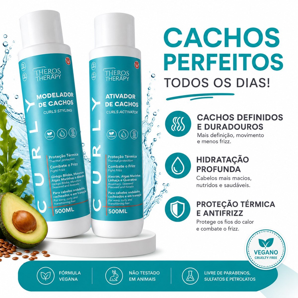 Cachos perfeitos todos os dias com o Kit Curly