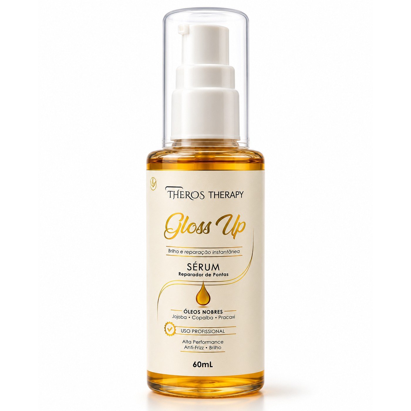 Gloss Up — sérum reparador de pontas Theros Therapy, frasco 60ml
