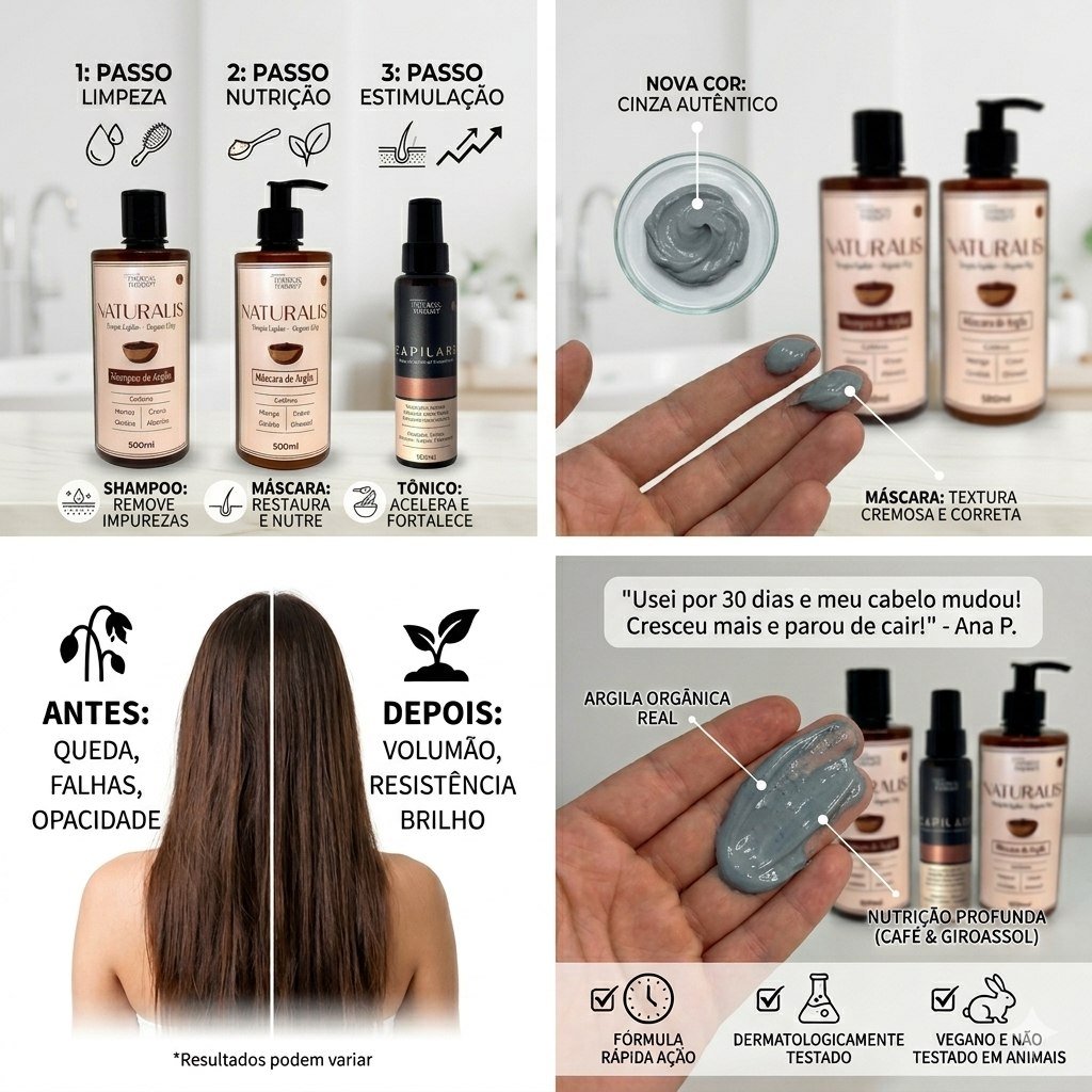 Kit Terapia Capilar Naturalis — resultados profissionais em casa